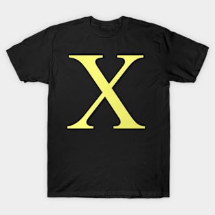 The Letter X in Shadowed Gold T-Shirt